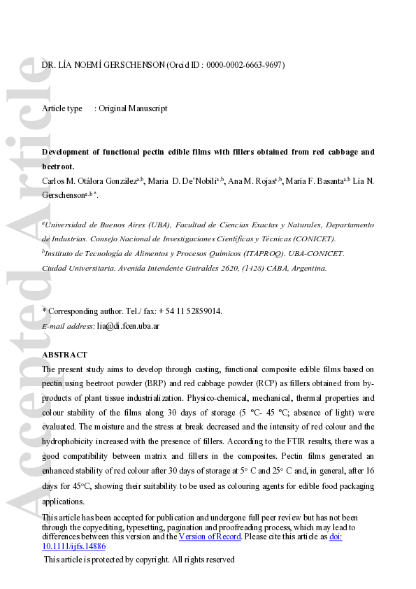 (PDF) Development of functional pectin edible films with fillers ...