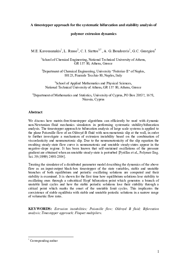 (PDF) A timestepper approach for the systematic bifurcation and