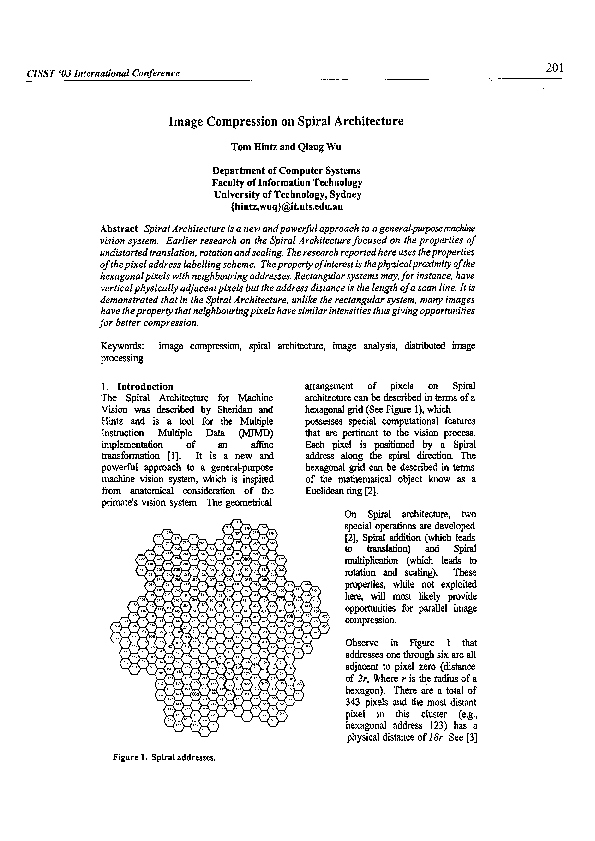 (PDF) Image Compression on Spiral Architecture