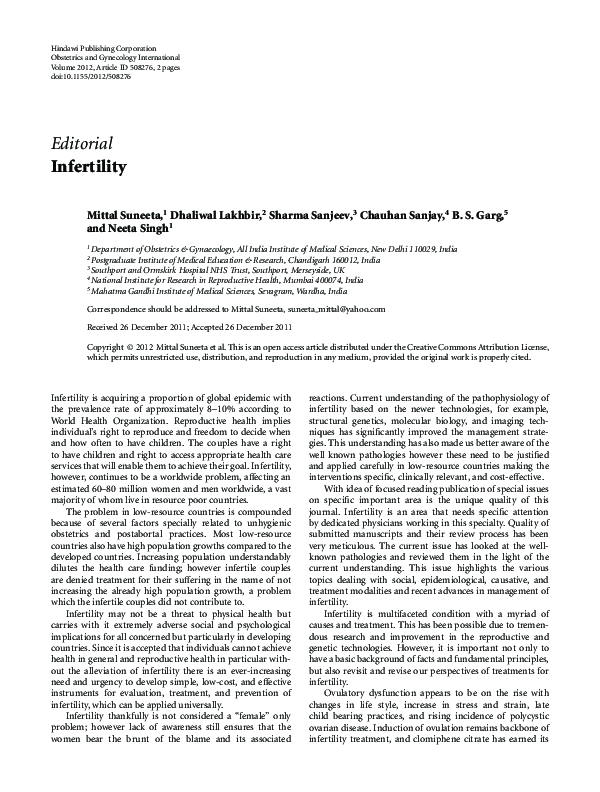 (PDF) Infertility