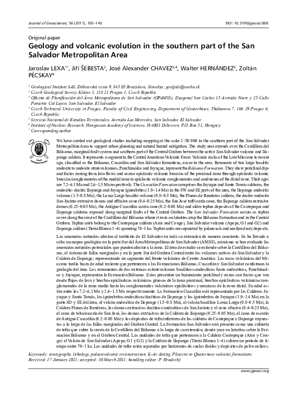(PDF) Geology and volcanic evolution in the southern part of the San ...