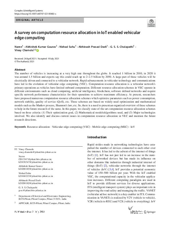 (PDF) A survey on computation resource allocation in IoT enabled ...