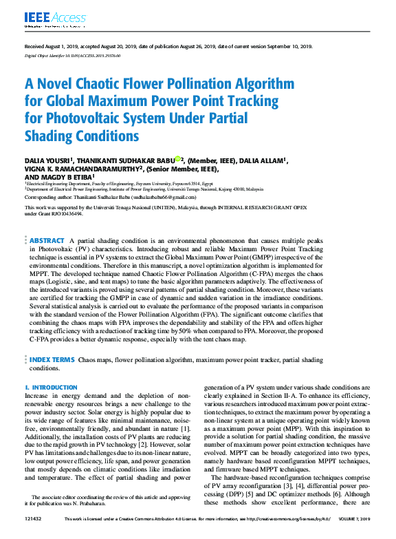 (PDF) A Novel Chaotic Flower Pollination Algorithm for Global Maximum ...