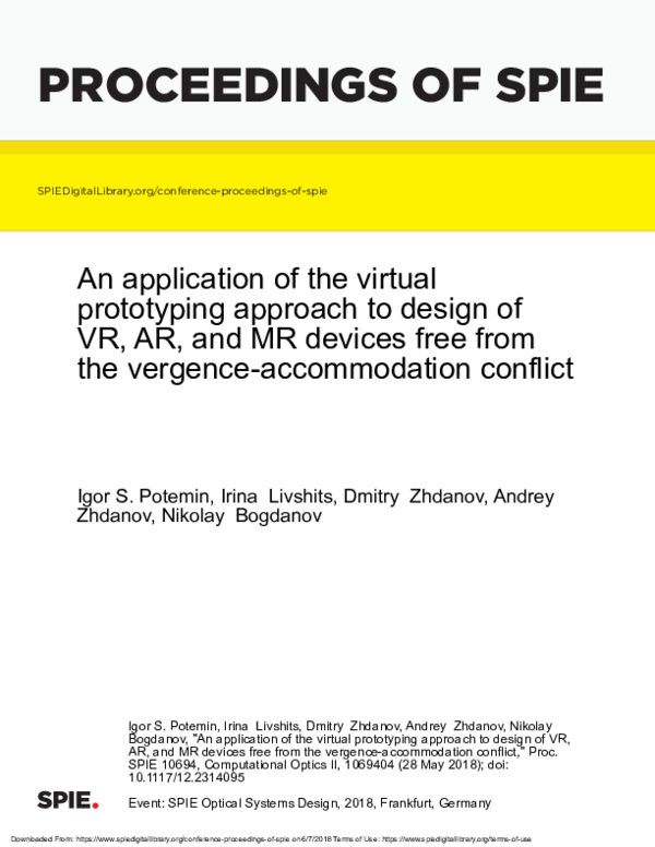 (PDF) An application of the virtual prototyping approach to design of ...