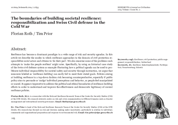 (PDF) The boundaries of building societal resilience ...