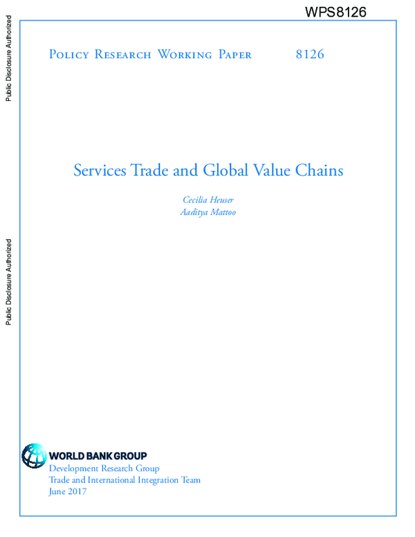 (PDF) Services Trade and Global Value Chains