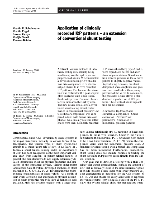 (PDF) Application of clinically recorded ICP patterns - an extension of ...