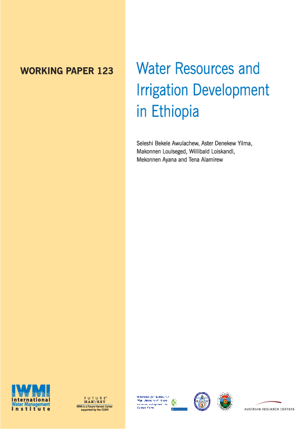 (PDF) Water resources and irrigation development in Ethiopia Aster
