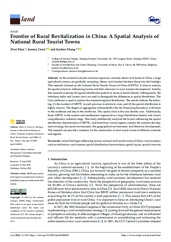 (PDF) Frontier of Rural Revitalization in China: A Spatial Analysis of ...