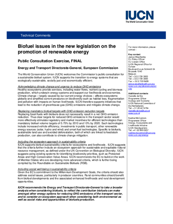 (PDF) Biofuel issues in the new legislation on the promotion of ...