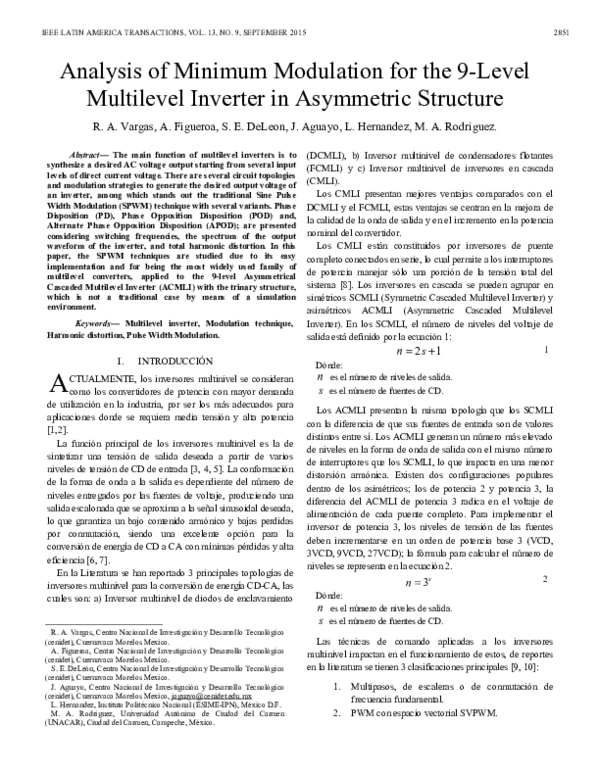 (PDF) Analysis of Minimum Modulation for the 9-Level Multilevel ...