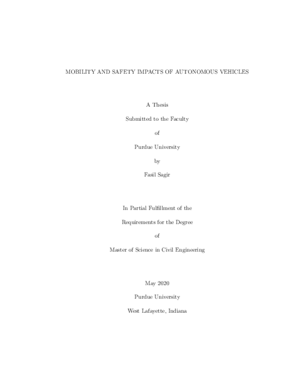 (PDF) Mobility and Safety Impacts of Autonomous Vehicles