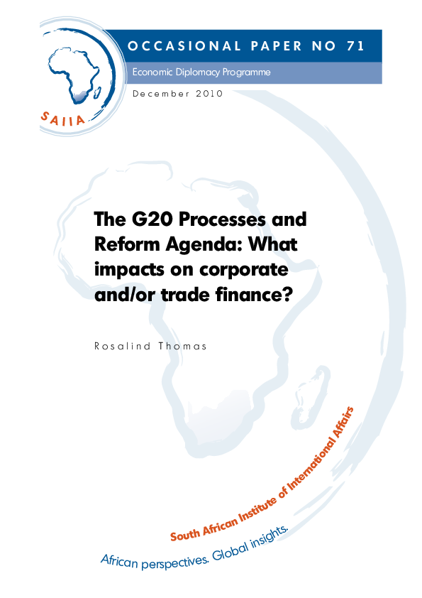 (PDF) The G20 Processes and Reform Agenda: What impacts on corporate ...