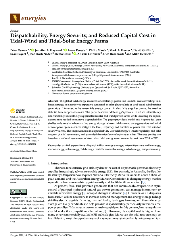 (PDF) Dispatchability, Energy Security, and Reduced Capital Cost in ...