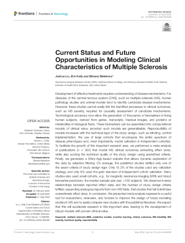 (PDF) Current Status and Future Opportunities in Modeling Clinical ...