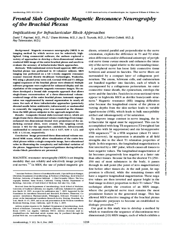 (PDF) Frontal Slab Composite Magnetic Resonance Neurography of the ...