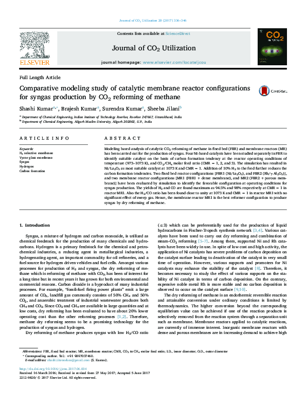 (PDF) Comparative modeling study of catalytic membrane reactor ...