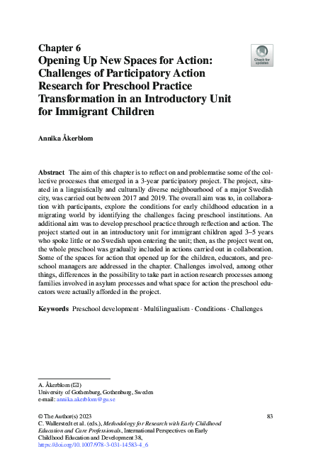 (PDF) Opening Up New Spaces for Action: Challenges of Participatory ...