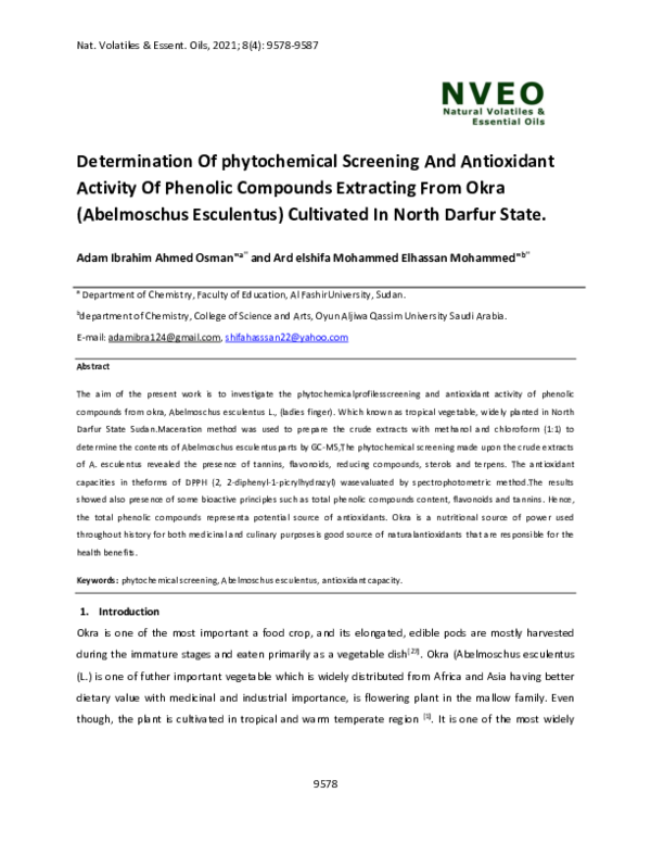 (PDF) Determination Of phytochemical Screening And Antioxidant Activity ...