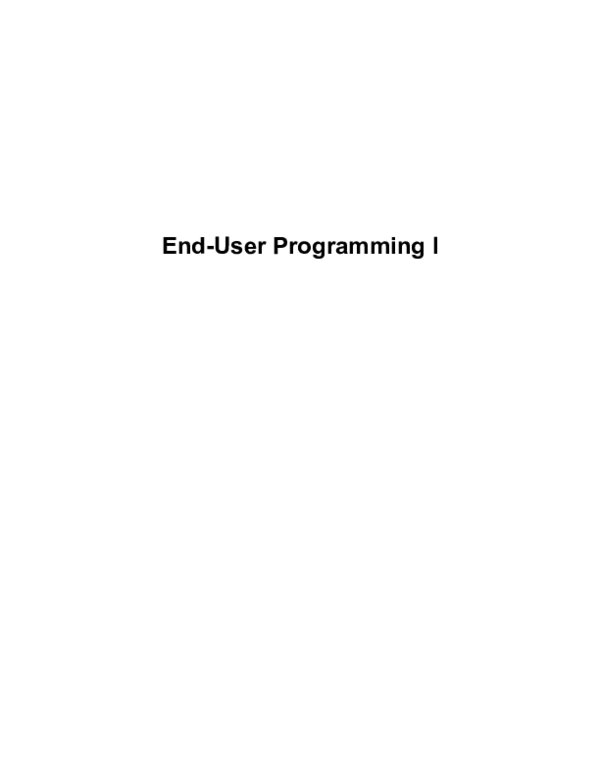 (PDF) End user programming | Capers Jones - Academia.edu