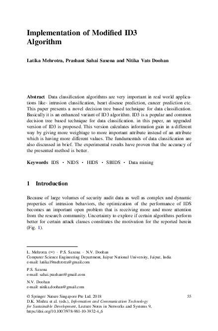 (PDF) Implementation of Modified ID3 Algorithm