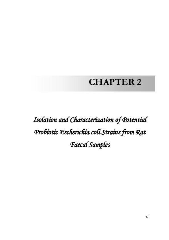 (PDF) Isolation and Characterization of Potential Probiotic Escherichia ...