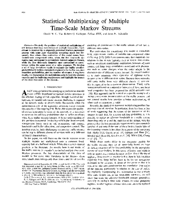 (PDF) Statistical multiplexing of multiple time-scale Markov streams