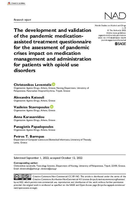 (PDF) The development and validation of the pandemic medication ...