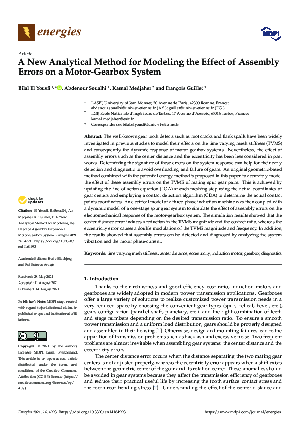 (PDF) A New Analytical Method for Modeling the Effect of Assembly ...