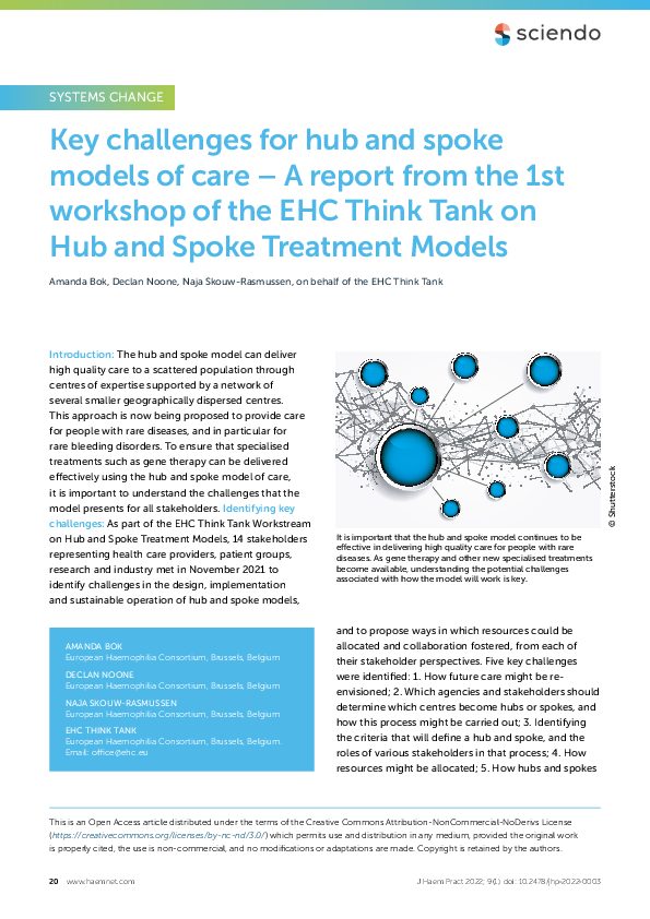 (PDF) Key challenges for hub and spoke models of care – A report from ...