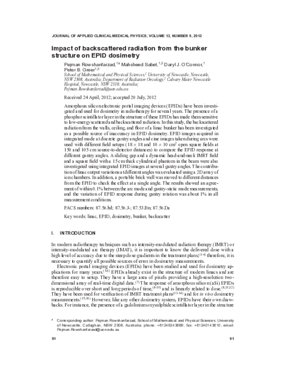 (PDF) Impact of backscattered radiation from the bunker structure on