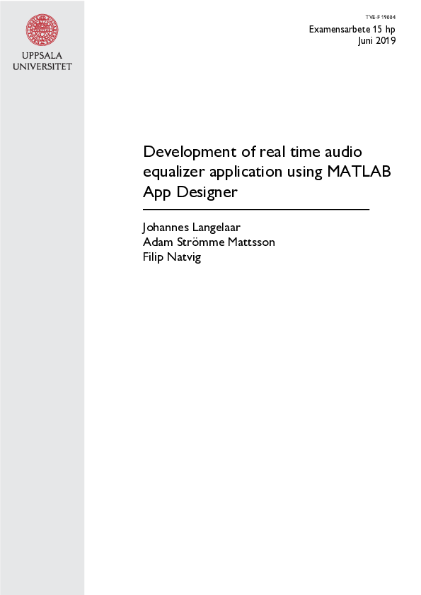 (PDF) Development of real time audio equalizer application using MATLAB ...
