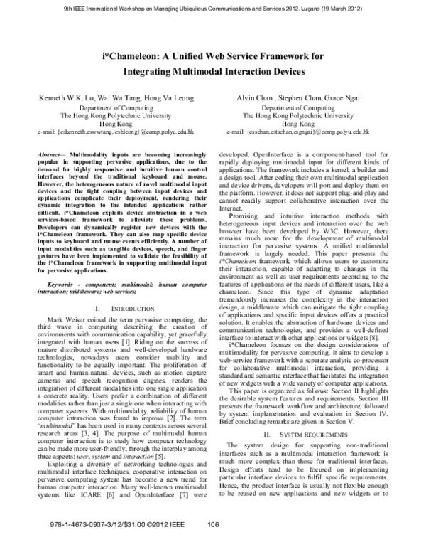 (PDF) i∗Chameleon: A unified web service framework for integrating ...