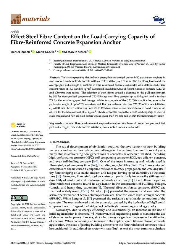 (PDF) Effect Steel Fibre Content on the Load-Carrying Capacity of Fibre ...