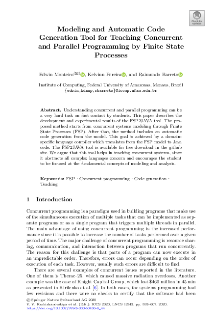 (PDF) Modeling and Automatic Code Generation Tool for Teaching ...