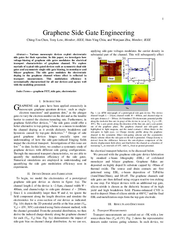 (PDF) Graphene-Side-Gate Engineering