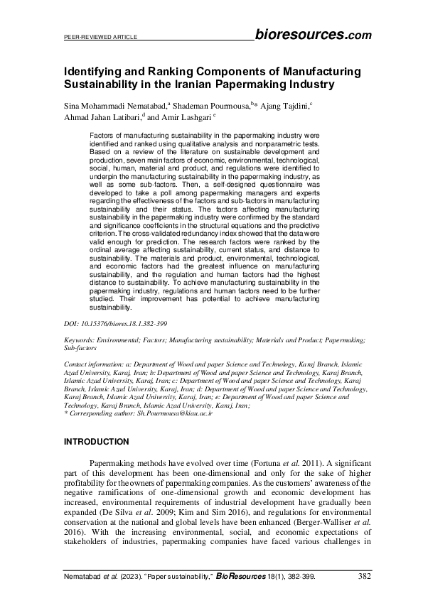 (PDF) Identifying and ranking components of manufacturing ...