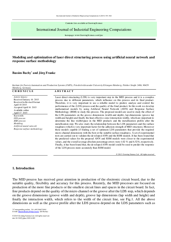 (PDF) Modeling and optimization of laser direct structuring process ...