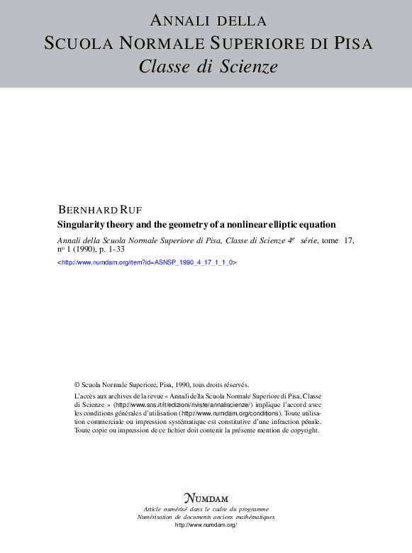 (PDF) Singularity theory and the geometry of a nonlinear elliptic ...