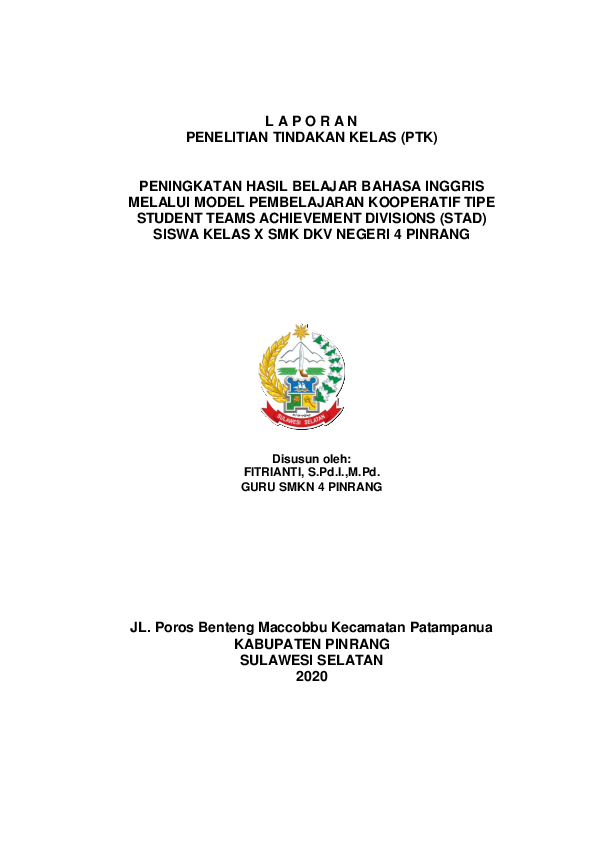 (PDF) Peningkatan Hasil Belajar Bahasa Inggris Melalui Model ...