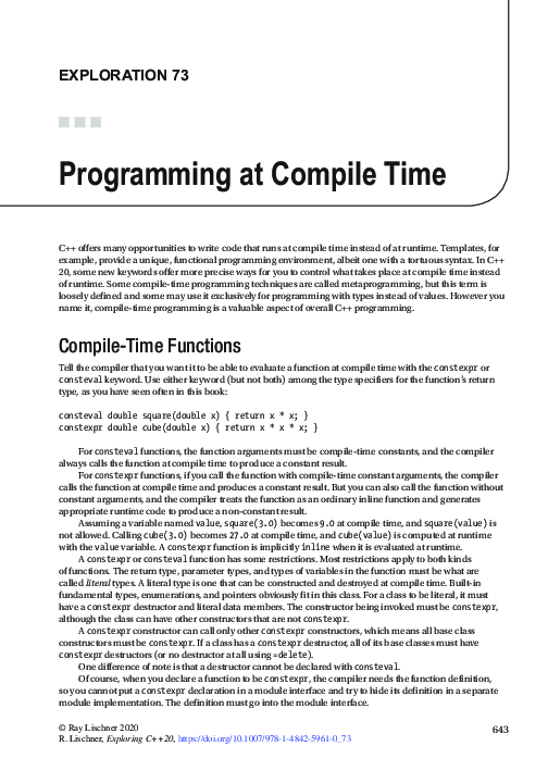 (PDF) Programming at Compile Time