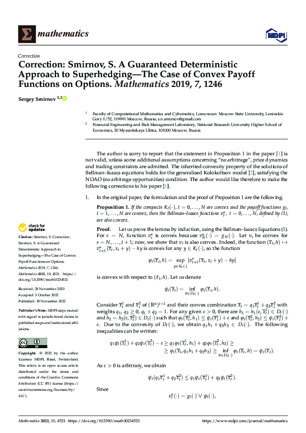 (PDF) Correction: Smirnov, S. A Guaranteed Deterministic Approach to ...