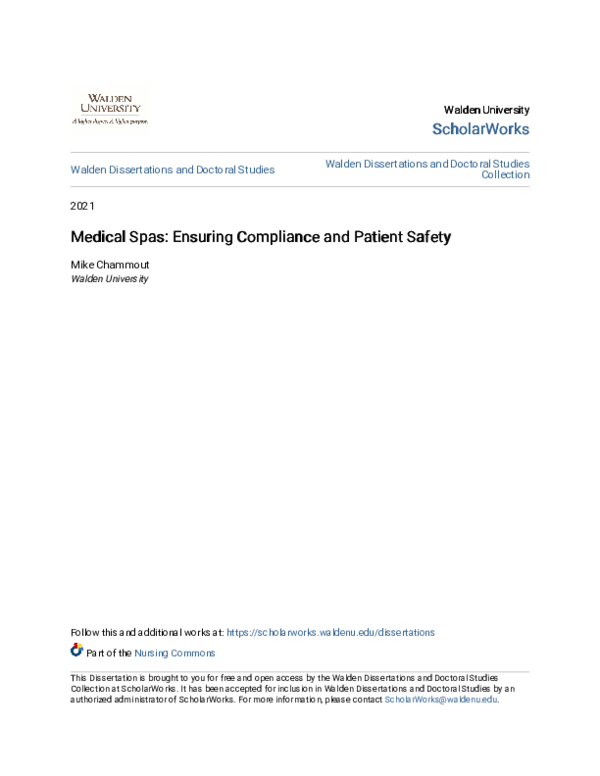 (PDF) Medical Spas: Ensuring Compliance and Patient Safety
