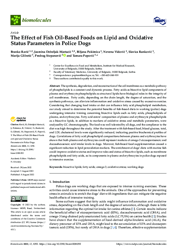 (PDF) The Effect of Fish Oil-Based Foods on Lipid and Oxidative Status ...