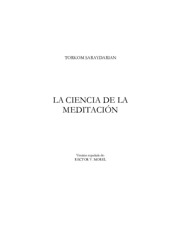 (PDF) Torkom Saraydarian - La Ciencia De La Meditacion