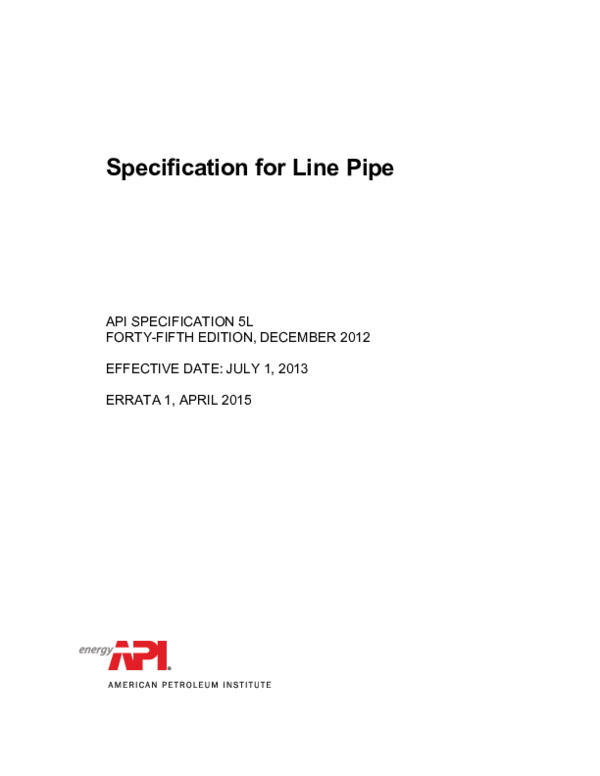 (PDF) Specification for Line Pipe
