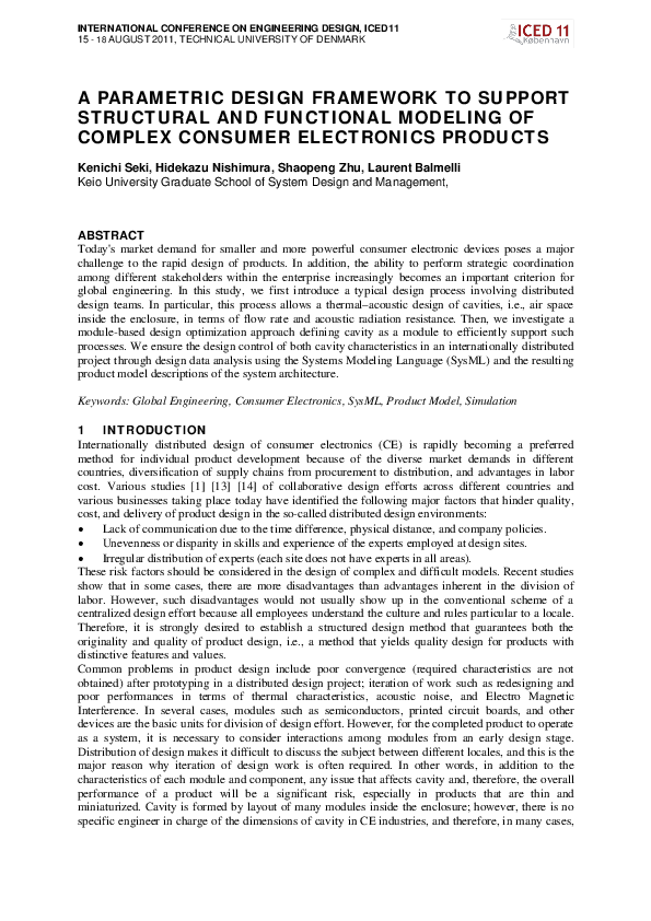 (PDF) A Parametric Design Framework to Support Structural and ...