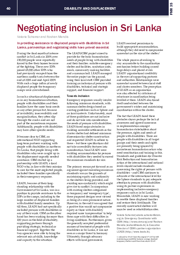 (PDF) Negotiating inclusion in Sri Lanka