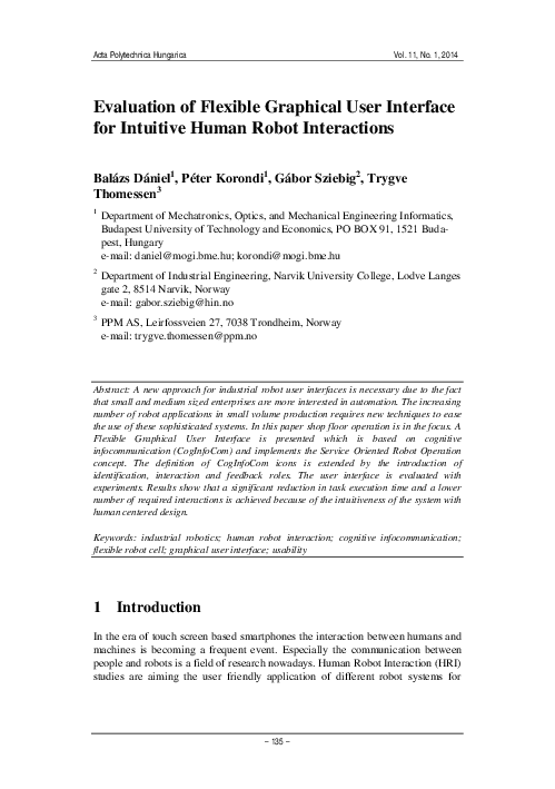 (PDF) Evaluation of Flexible Graphical User Interface for Intuitive ...