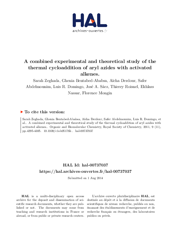 (PDF) A combined experimental and theoretical study of the thermal ...
